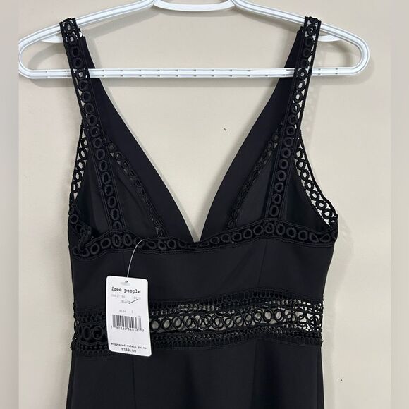 NWT Free People Iris Crochet-Inset Mini Dress - Picture 7 of 11